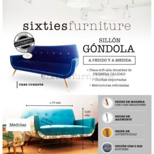 Sillón Sofá Gondola Retro - Amplias Medidas y Colores: imagen 12